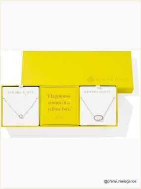 Pendant Necklace Gift Set of 2 Stacking Icons